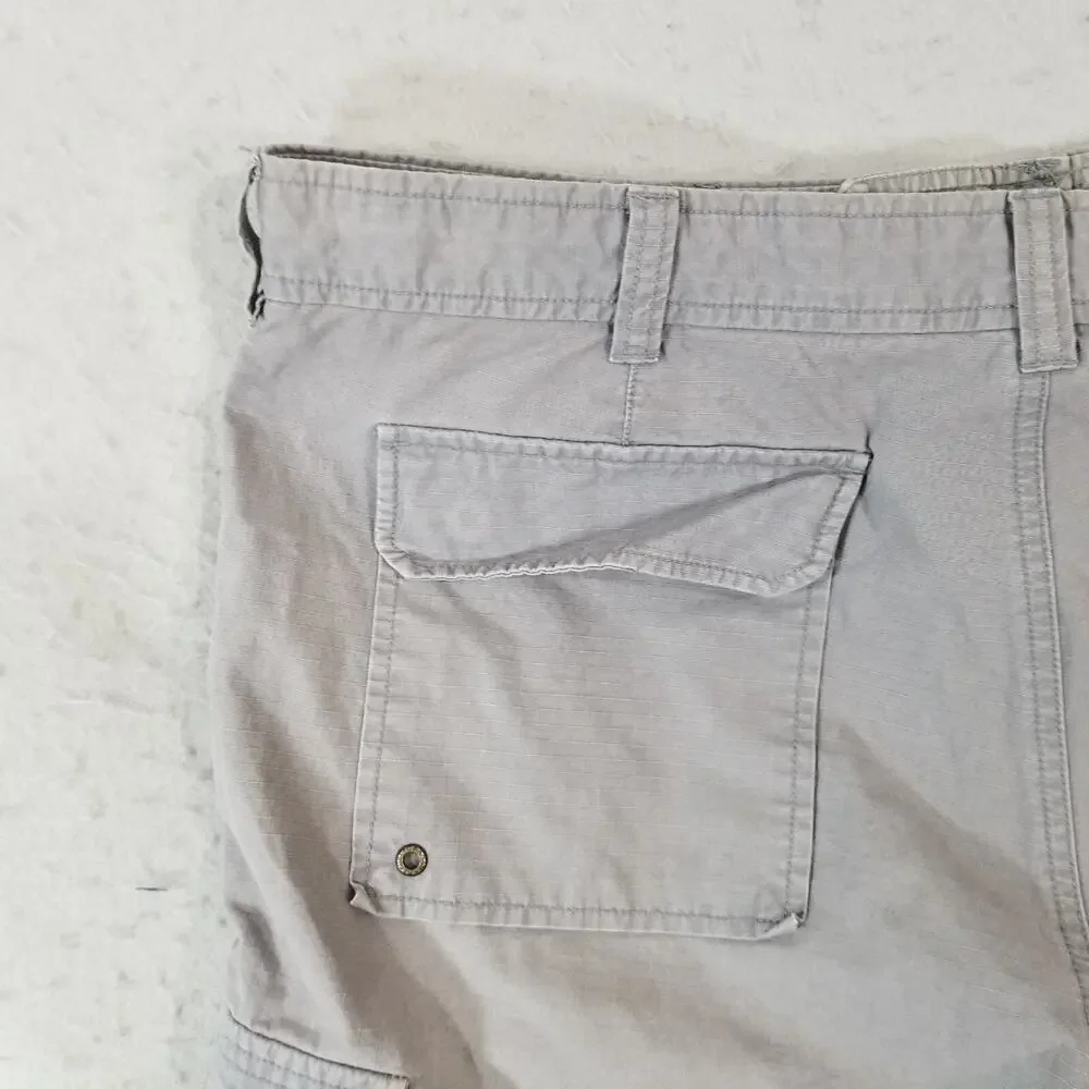 Banana Republic cargo hiking shorts mens 38x11 gray cotton ripstop outdoor urban